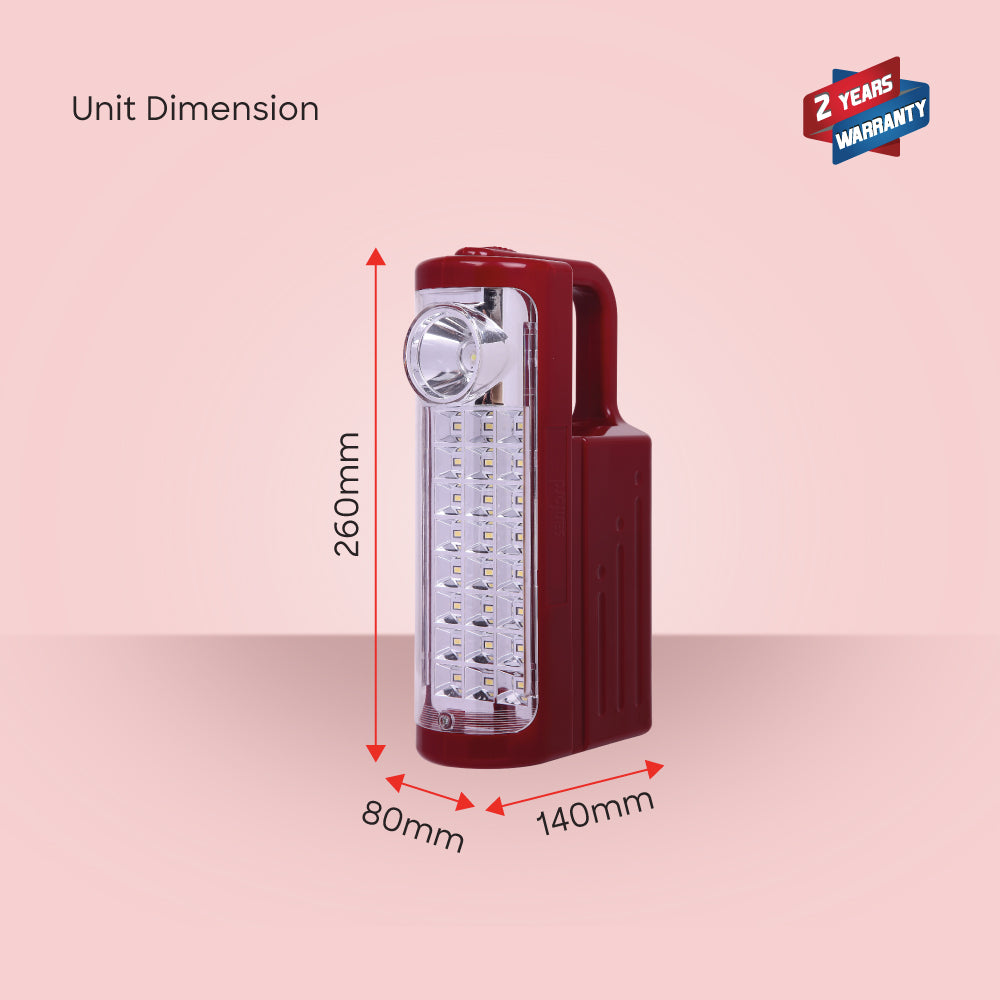 Sanford Rechargeable 6W Emergency Lantern with 24 SMD LED and 3W Torch 15Hours Runtime | SF4320EL C - buysanford